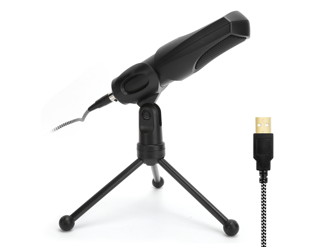 Aetheria microfone Condensador Usb com Tripé Dobrável para Chat de Voz e Transmissão Ao Vivo no Laptop
