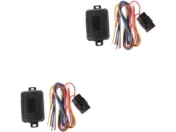 Conjunto de 2 módulos de trava de espelho retrovisor com fixação e botão no volante.