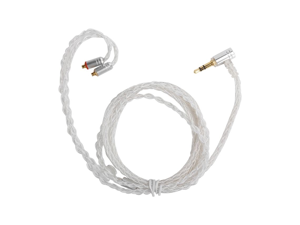 Cabo de fone de ouvido MMCX 3.5mm substituto para Shure, transparente