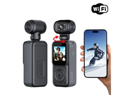 Câmara Digital Q5 4k Ligação Wi fi Modo Noturno Tela Hd Rotação de 180° para Vlog Desporto com Memória 32gb Portátil Exterior Compacta Viag STELASPLEN