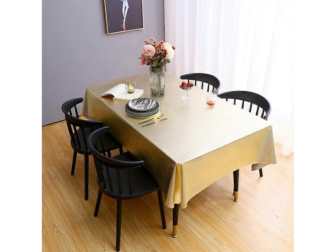 Toalha De Mesa Lisa, Retangular Em Pvc Resistente A Água E Óleo, 54 X 108 Polegadas, Toalha De Mesa Vinílica, Para Mesa De Jantar, Buffet E Festas