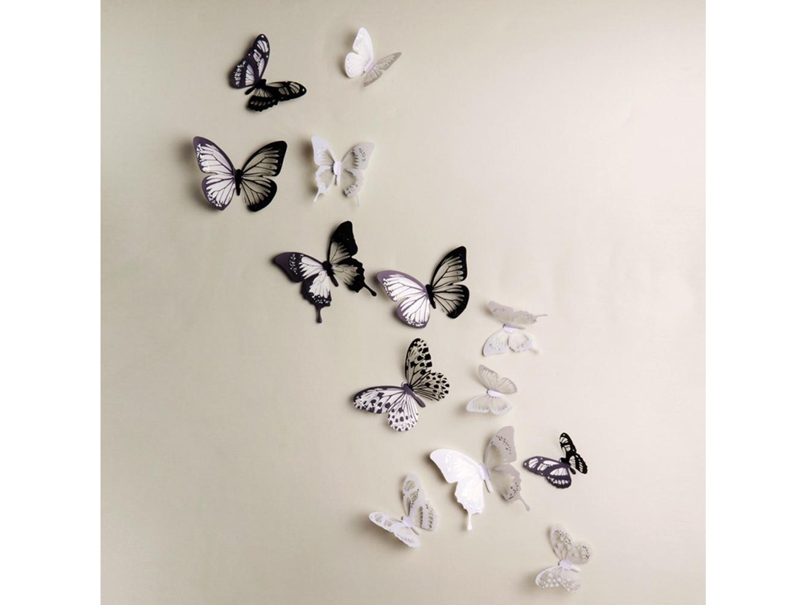 Adesivos De Parede Borboleta 3d 18pcs Decoração Infantil
