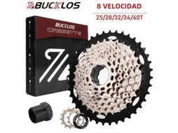 Cassete Bucklos Mtb De 8 Velocidades 25t 40t Roda Livre Para Bicicleta Hgvayotoy