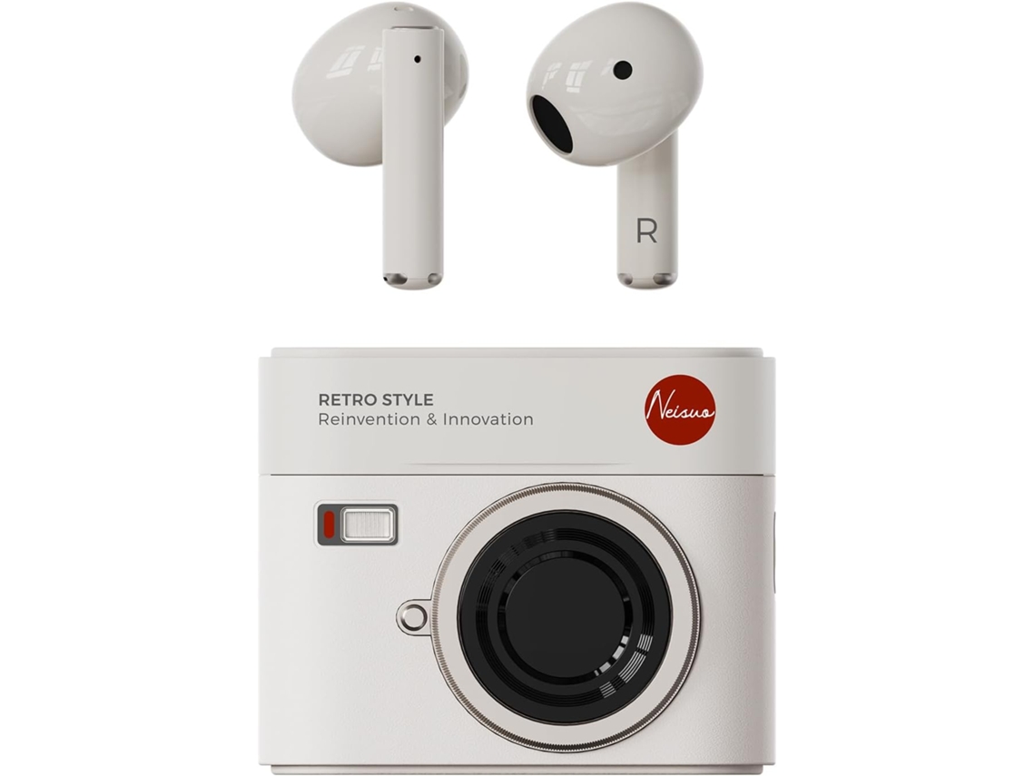 Fones Sem Fio Bluetooth 5.3, 30h C/ Estojo, Ipx4, Estéreo Hifi Graves, Microfone Cancelamento Ruído Branco JIAPEI