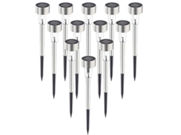 Lurelia, Luz Solar Jardim, Auto, Branco Quente, Pack 12, Pátio