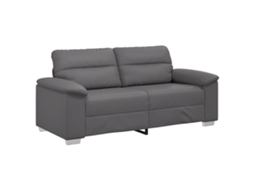 Sofá de 2 Lugares Cinza 180x81x84 Cm em Couro Sintético MAISON EXCLUSIVE