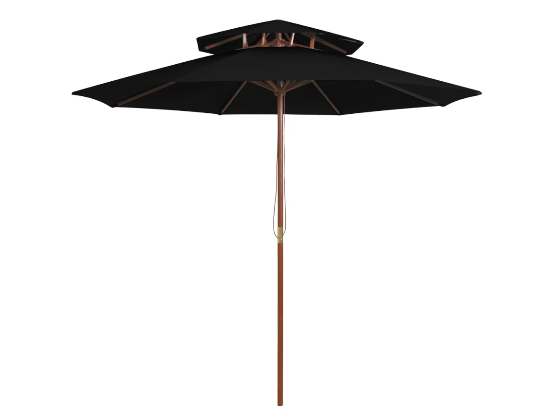 Garden Parasol, Garden Parasols Vidaxl Preto Tecido (n/a)
