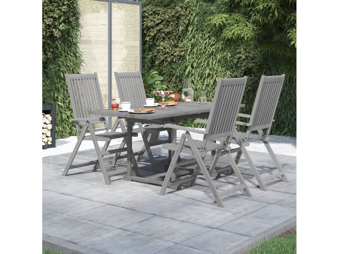 Jogo De Jantar P/ Jardim 5 Peças Madeira De Acácia Maciça Dkd Home Decor