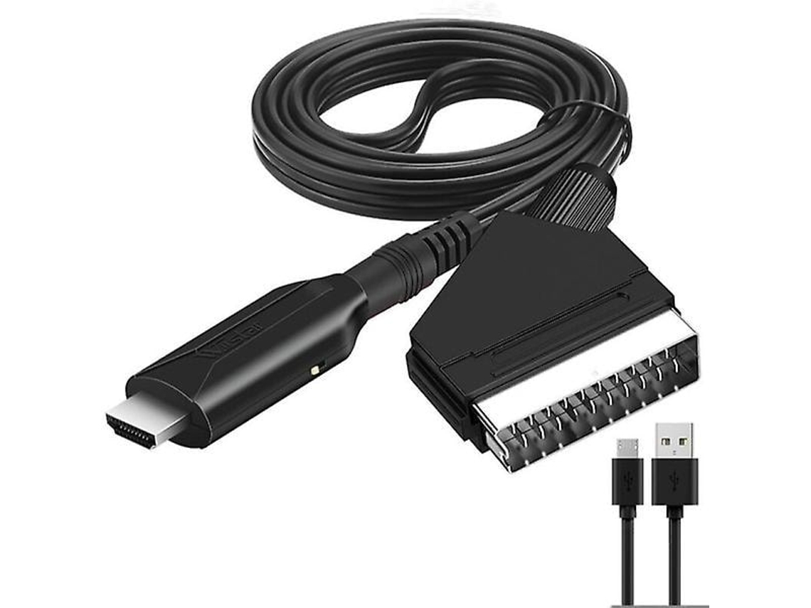 Conversor Scart Para Hdmi De Alta Velocidade, Adaptador Scart Para Hdmi Tudo Em Um, 1080p Aquaforge