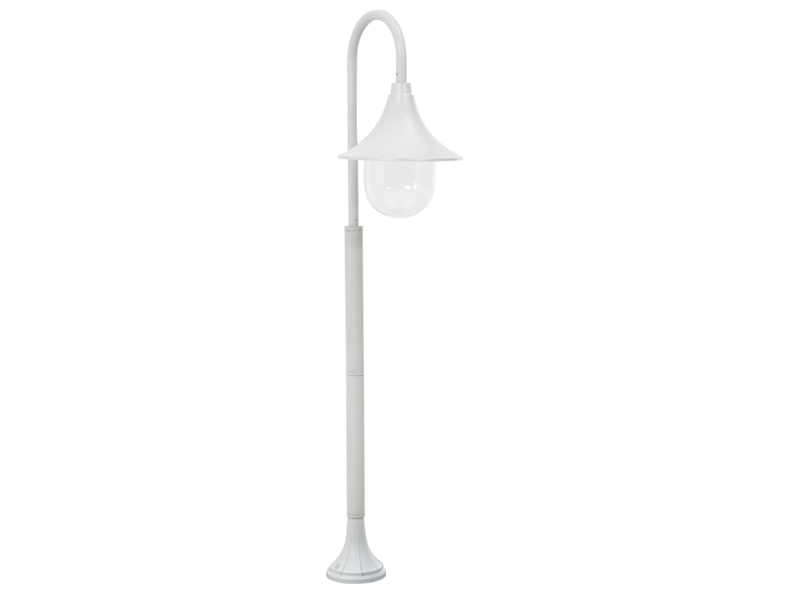 Vidaxl Candeeiro De Pé Para Jardim E27 120 Cm Alumínio Branco