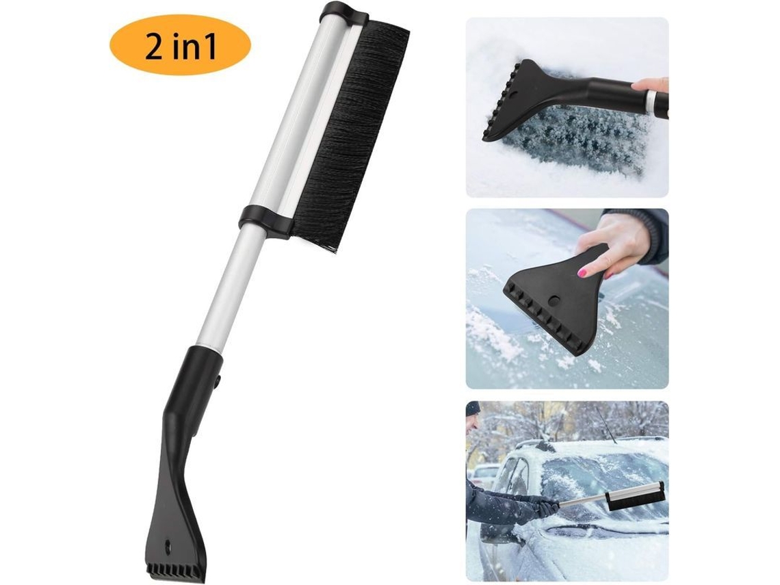 Pincel De Nieve 2 Em 1 Com Raspador De Gelo Para Carro E Caminhão, Retrátil, Resistente Ao Frio