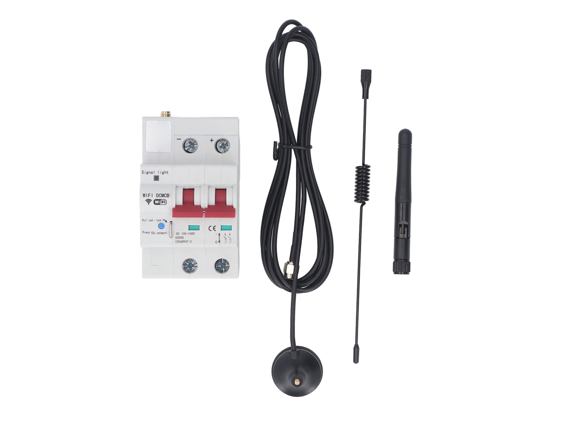 Veloriskku-disyuntor Inteligente 2p 100a Wifi Com Controle Remoto Via App E Fechamento De Segurança Dc10‑100v
