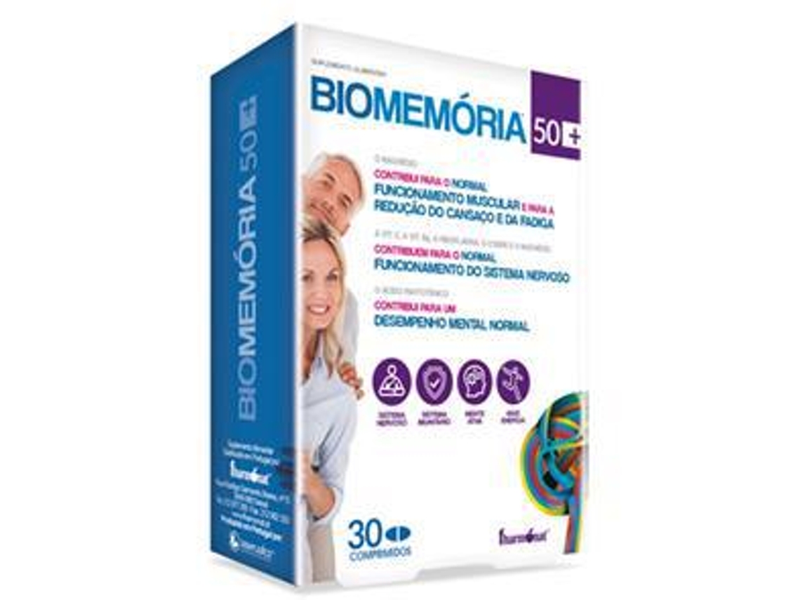 Suplemento Alimentar Biomemória 50+ 30 Comprimidos Fharmonat