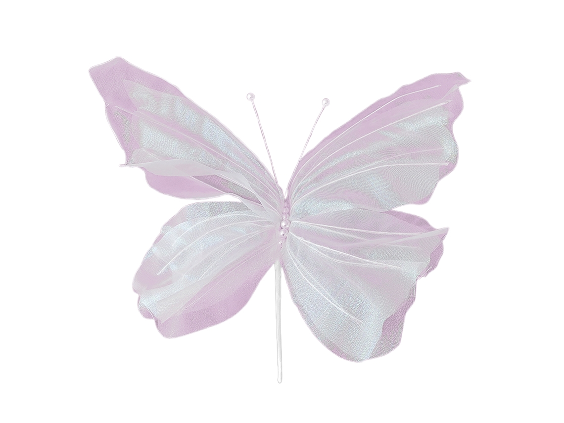Flores Borboleta 3d Simuladas Rosa Suave Flores De Tule Para Decoração