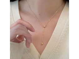 Colar Delicado e Versátil em Estilo Francês , em Prata de Lei S925, com Pingente de Zircônia Redonda. MDUG (dourado)