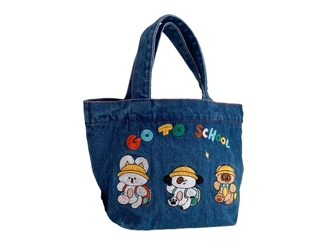 Bolsa Tote de Jeans Moderna e Versátil, Fashionistas AQUAFORGE