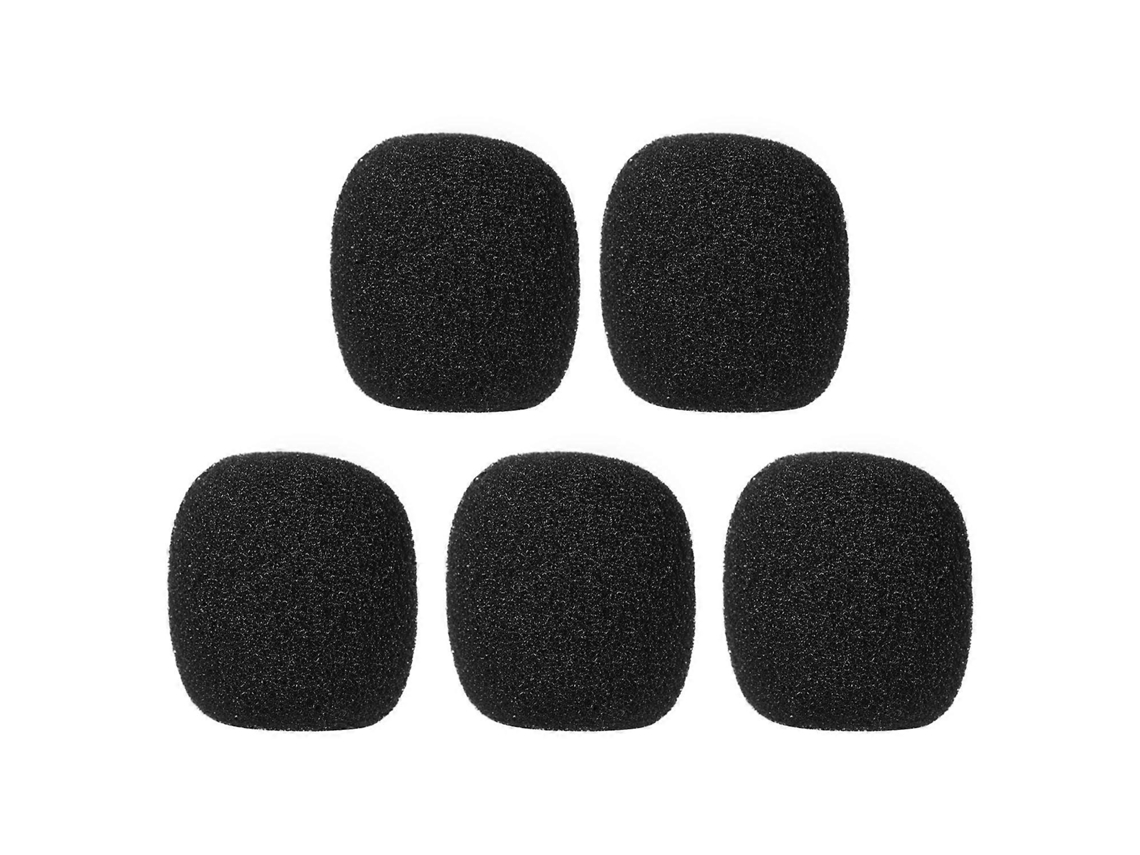 Mini Microfone Windshield Capa De Espuma Para Jaqueta Headset Preto, Pacote Com 5 Aquaforge