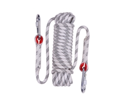 Corda de Escalada 12 Mm para Estática em Rocha Ao Ar Livre, Fuga, Equipamento Gelo, Resgate e Segurança Contra Incêndio Branca AQUAFORGE
