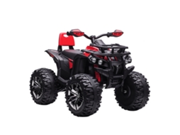 Quad Elétrico 12v para Crianças com Faróis e Bateria Recarregável. Idade de 3 a 5 Anos. 100x65x73cm. Vermelho Ge