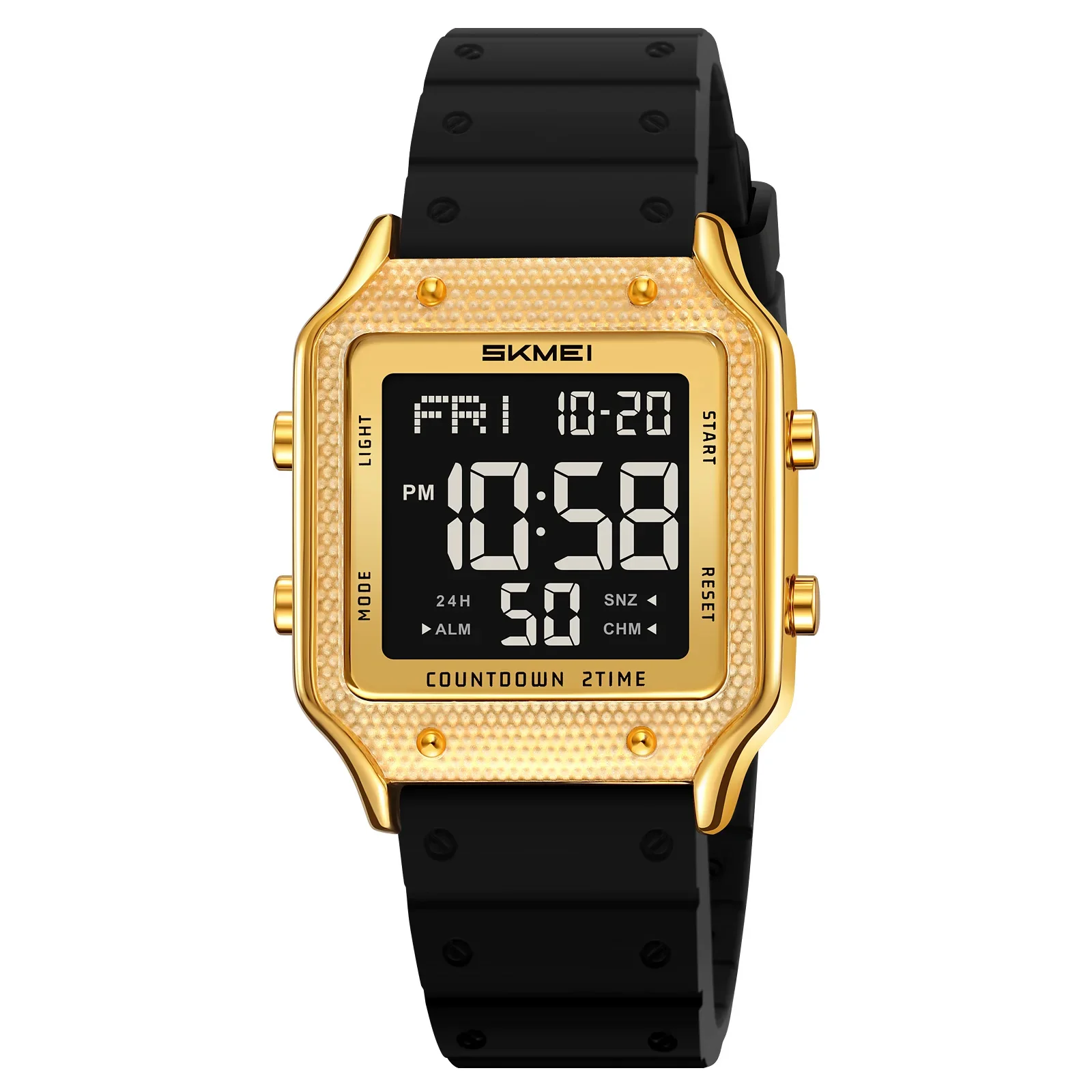 Relógio MDUG esportivo masculino elegante com exibição de data e dia da semana, pulseira de aço inoxidável