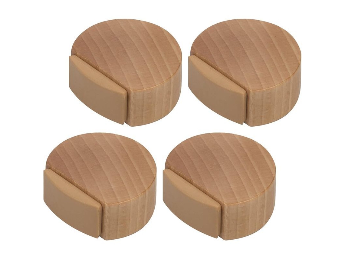 Tapa De Puerta Adhesiva De Madera Beech - 4 Unidades - Para Suelos Parquet Y Cerámica