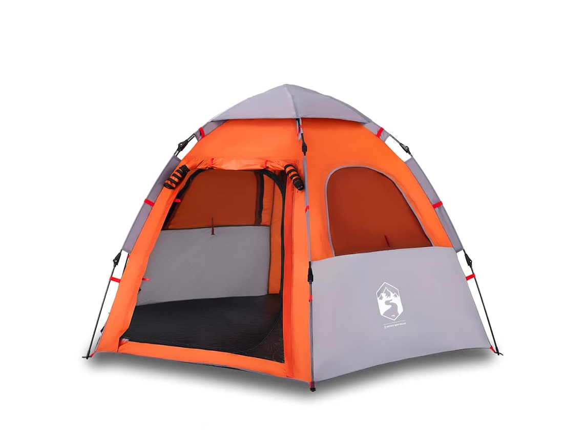 Camping Tent, Camping Tents Vidaxl Cinzeto Poliéster (260 X 217 X 150 Cm)