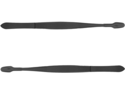 Amosfun Carimbo Pin em aço inoxidável, Preta, conjunto de 2 peças, cabo curvo ergonômico para evitar dobras.