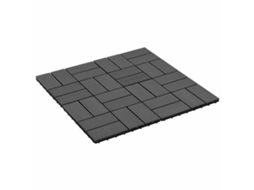 Vidaxl Telha De Deck 22 Unid. Preto 30 X 30 Cm Wpc