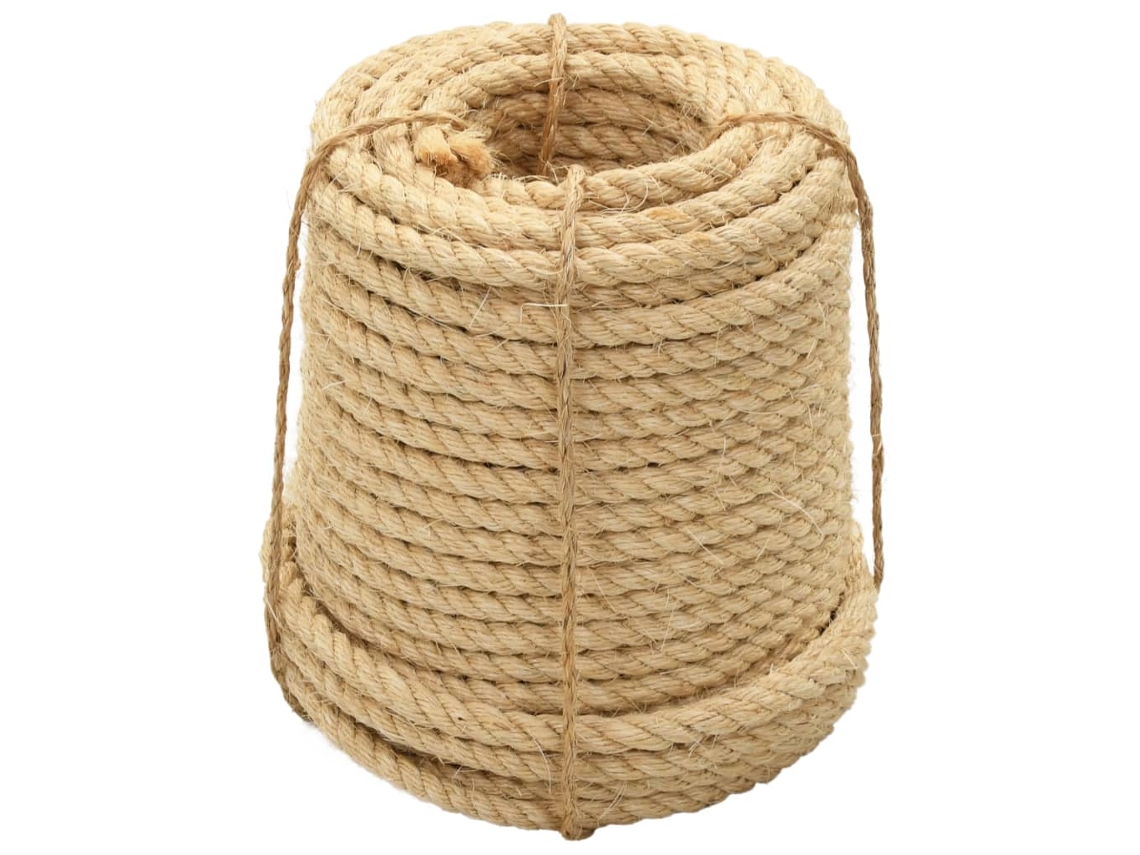 vidaXL Corda 100% sisal 20 mm 100 m