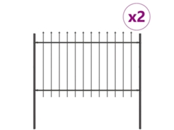 Conjunto 2 Painel De Jardim Vidaxl Cinzento Aço Revestido A Pó (3,4 X 1 M)