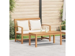 Vidaxl Conjunto De Banco E Mesa De Jardim Com Almofada 2 Peça