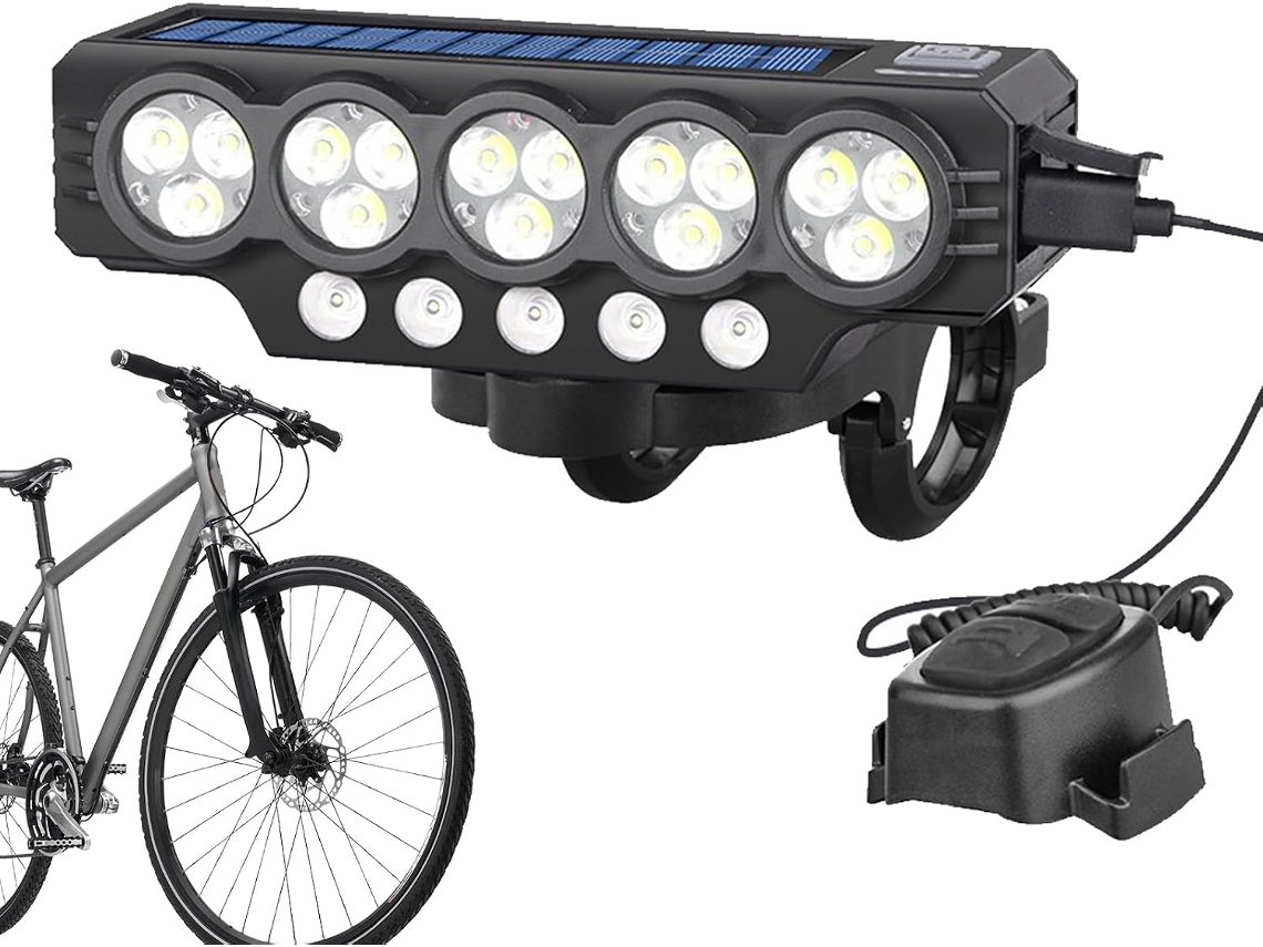Farol Dianteiro Solar Para Bicicleta De Montanha -
