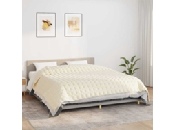 Vidaxl Manta Pesada 11 Kg 235x290 Cm Tecido Creme-claro