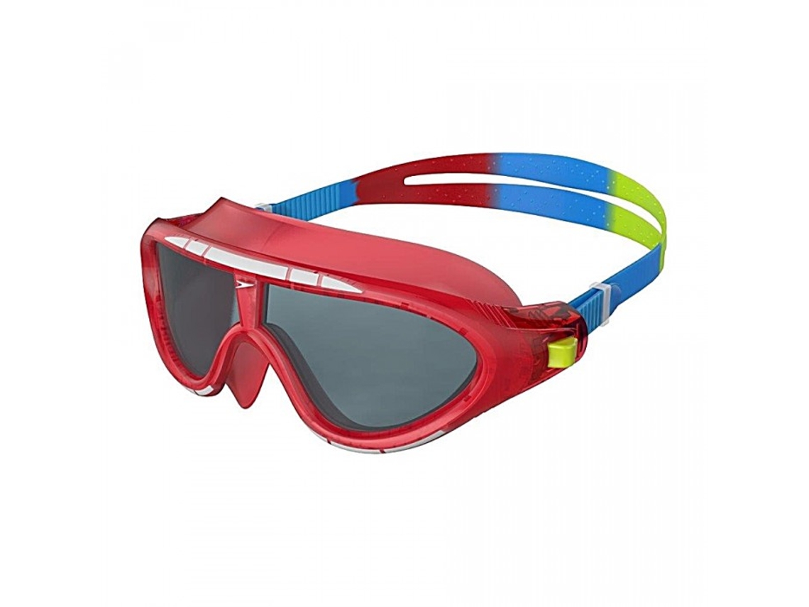 Óculos de Natação AQUAFORGE Rift Smoke Biofuse, Tamanho Único, Vermelho Lava/ Azul Japonês/ Verde