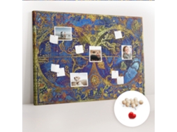 Painel De Cortiça Para Parede Mapa De Atlas Para O Escritório Espelharte (140x100 Cm)