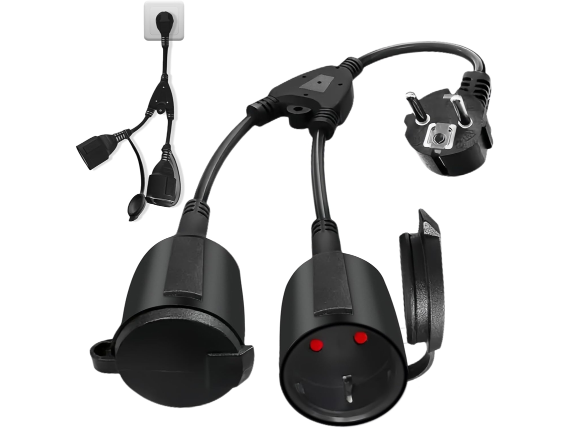 Cabo Extensão Schuko Bidirecional, 2 Tomadas, 1,5mm2, 250v ZYBLSSBB