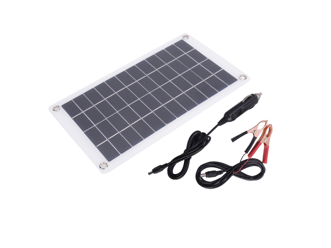 Painel Solar Portátil BRILVIBERA de Silício Monocristalino 7, 5 W e 12 V para uso externo