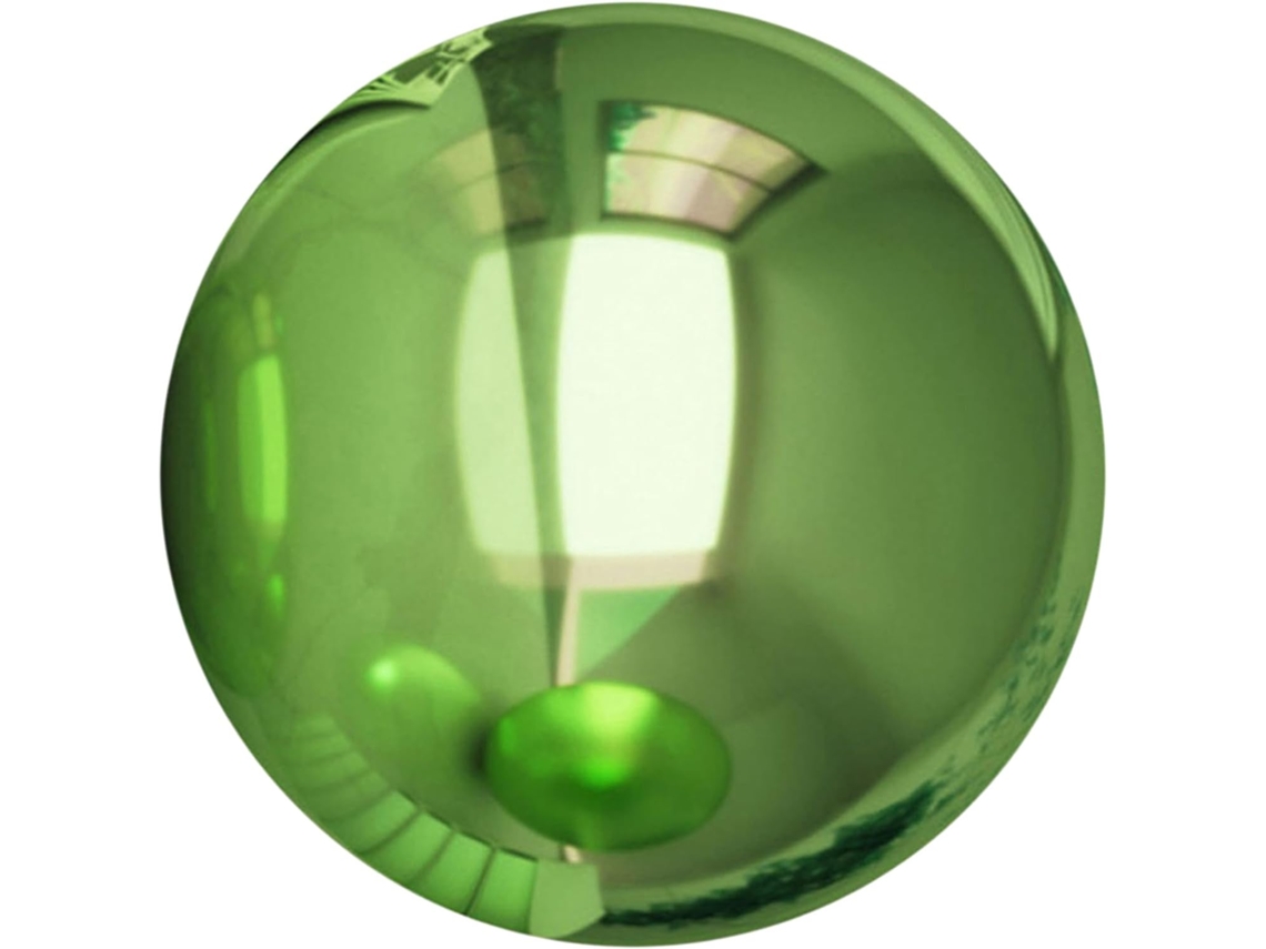 Bola de Decoração de Jardim Inoomp em Aço Inoxidável, Verde Polido e Refletivo, para Uso Externo em Pátios. Fácil CHABERLU