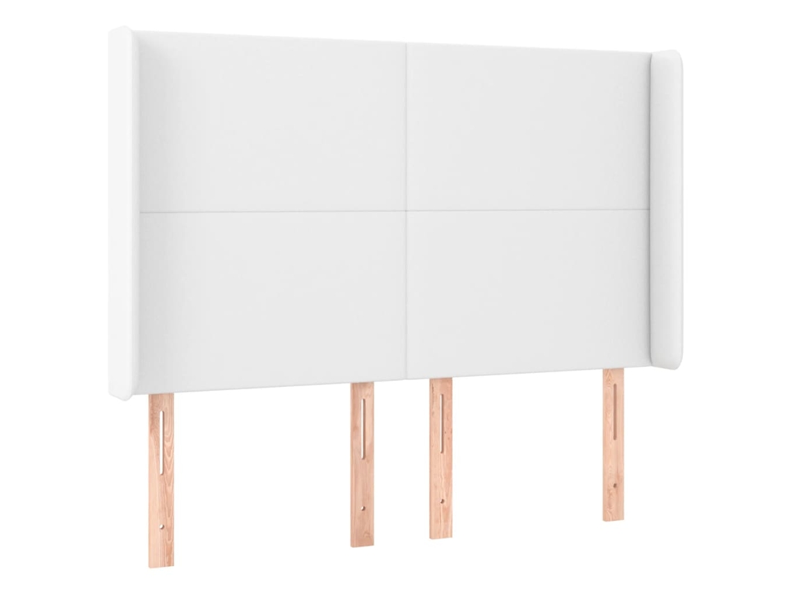 Headboard, Headboards Vidaxl Branco Couro Artificial (147 X 16 X 118/128 Cm)