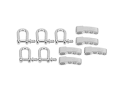 5conjuntos Engate Arco Aço Inox para Alpinismo Outdoor