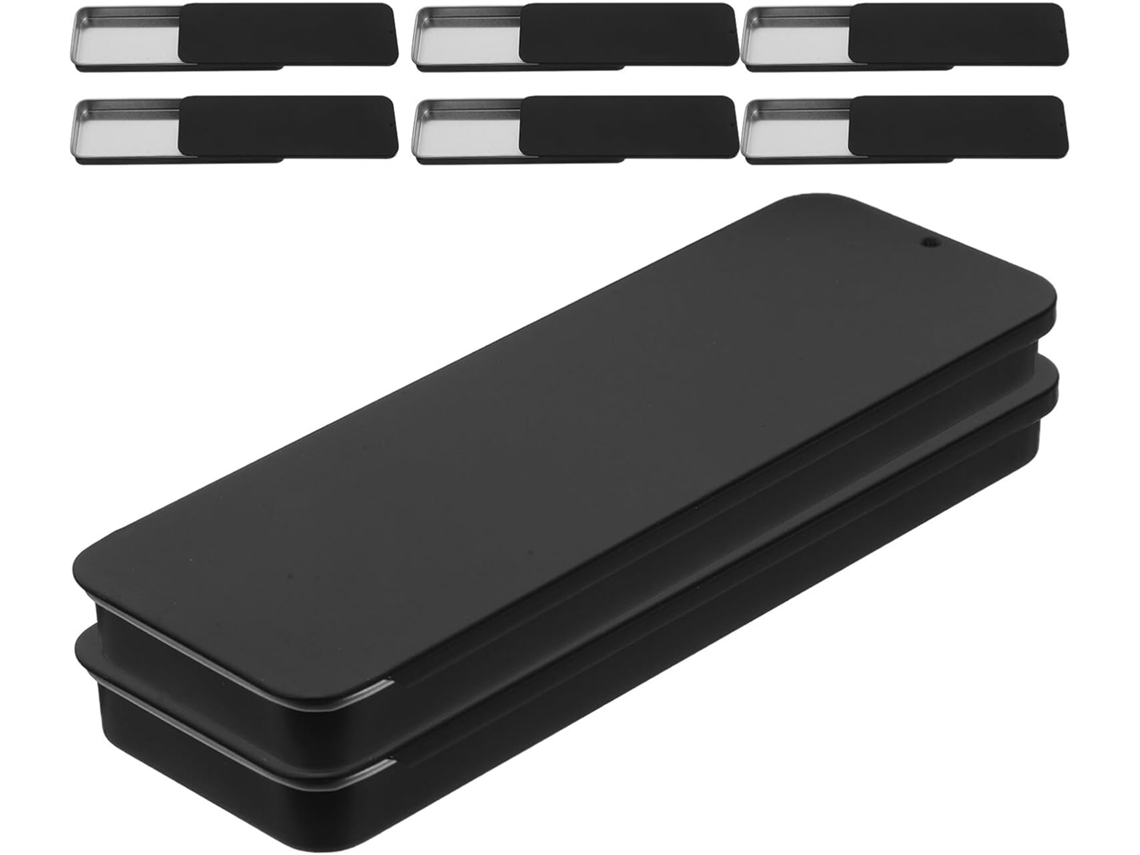 Conjunto De 8 Caixas Retangulares Com Tampas Deslizantes, Caixas De Armazenamento De Metal.