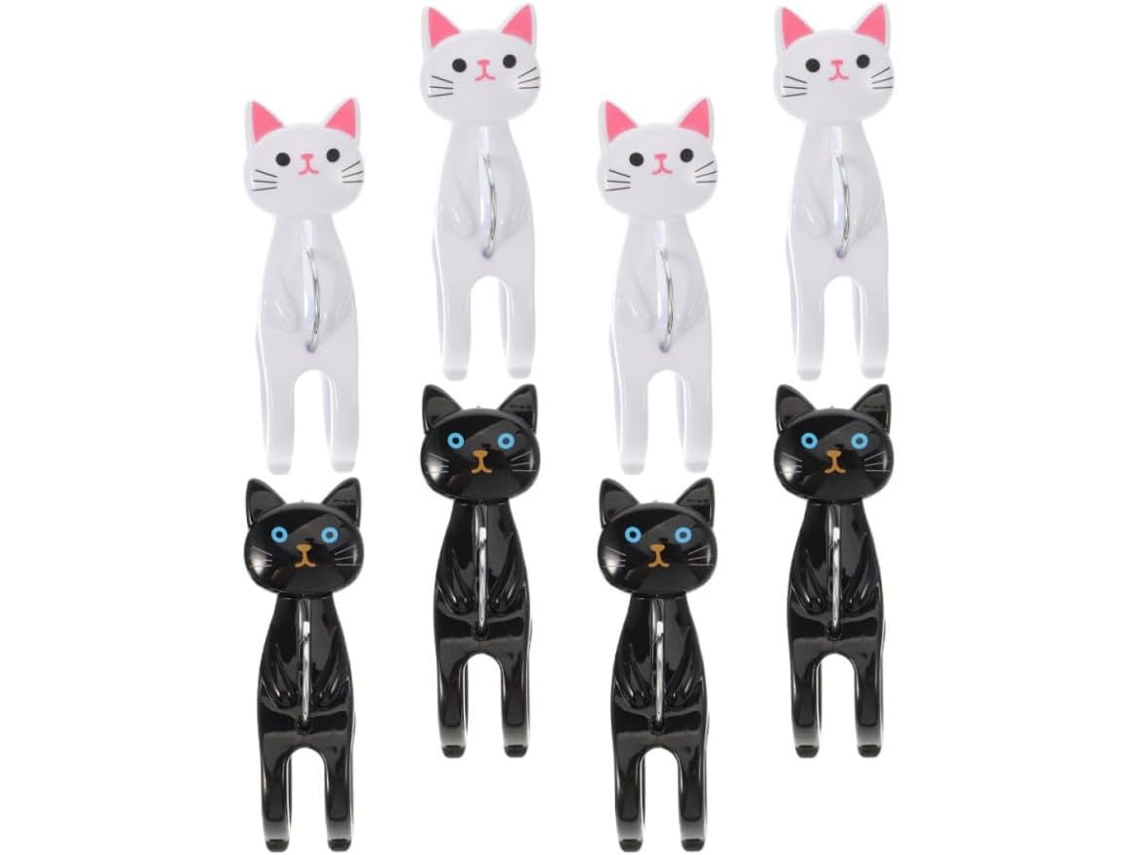 Nuobesty Conjunto De 8-prendedores Toalha Praia Com Design Gato, Antiderrapantes E Resistentes Ao Vento, Ideais Para