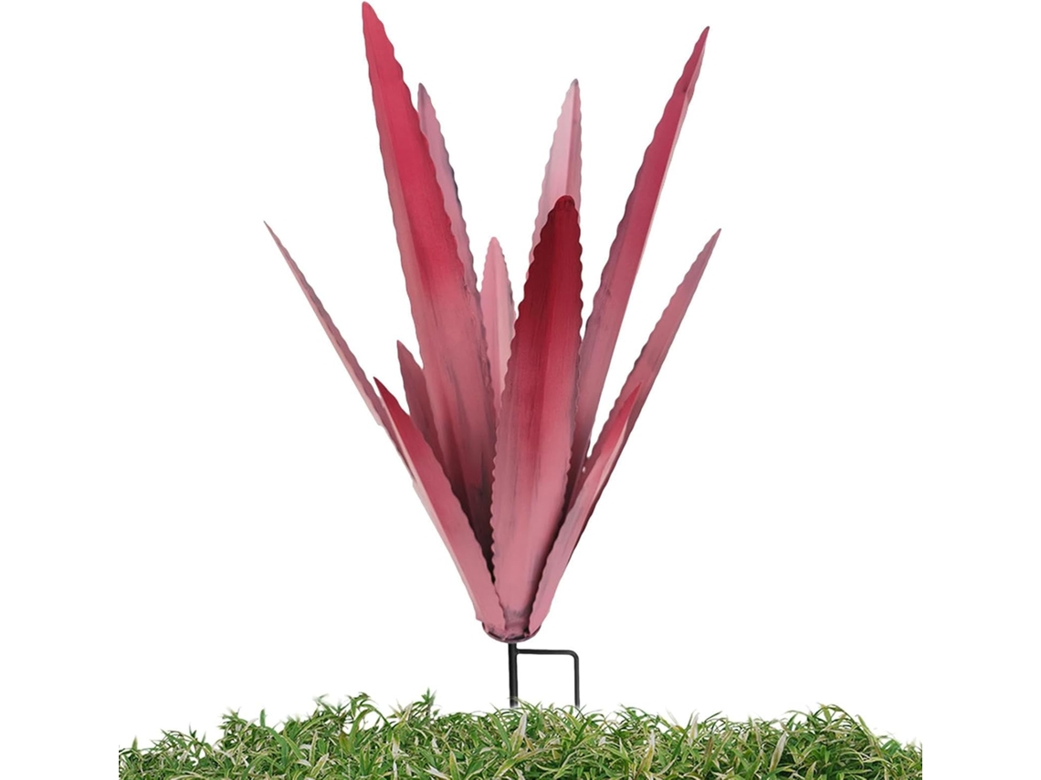 Escultura Rústica de Agave em Metal, 29 X 29 X 45 Cm, com o Tema Tequila. para Jardins, Gramados, Terraços e Áreas CHABERLU