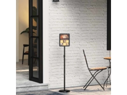 Vidaxl Displays De Feira Preto 25 X 25 X 125 Cm Alumínio