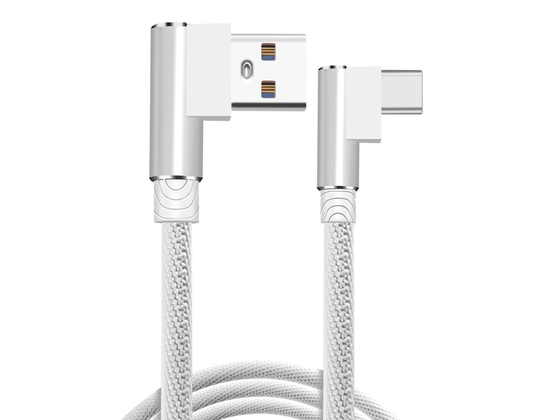 Cabo De Carregamento Angular De 90 Graus Usb A Para Usb C / Iphone Light Vi (tipo C) Branco Brilvibera (tipo C)