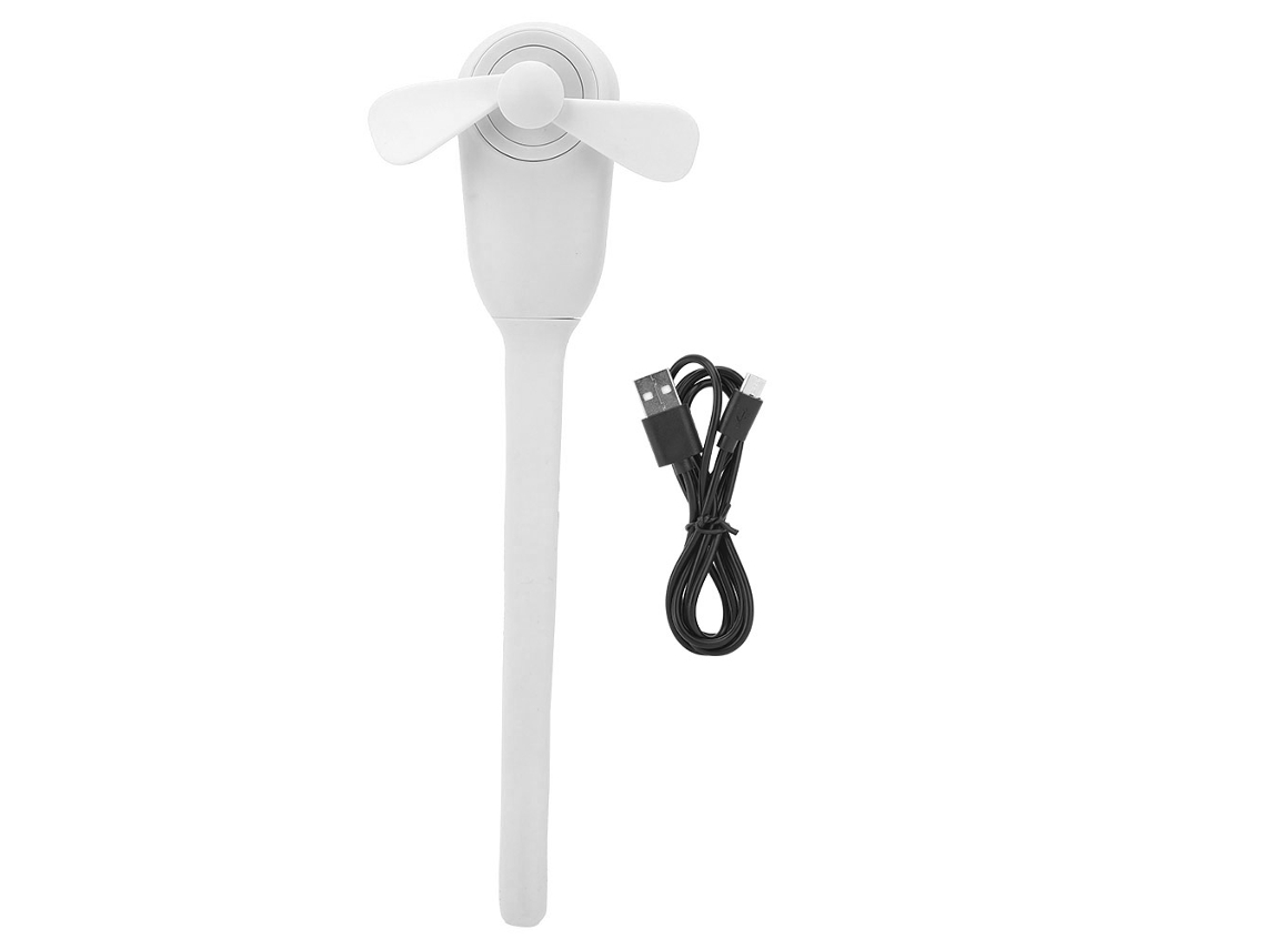Ventilador Portátil Usb Recarregável Multifuncional Branco