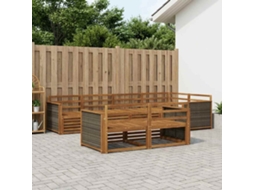 Vidaxl Conjunto De Sofás Para Exterior 7 Pcs Natural