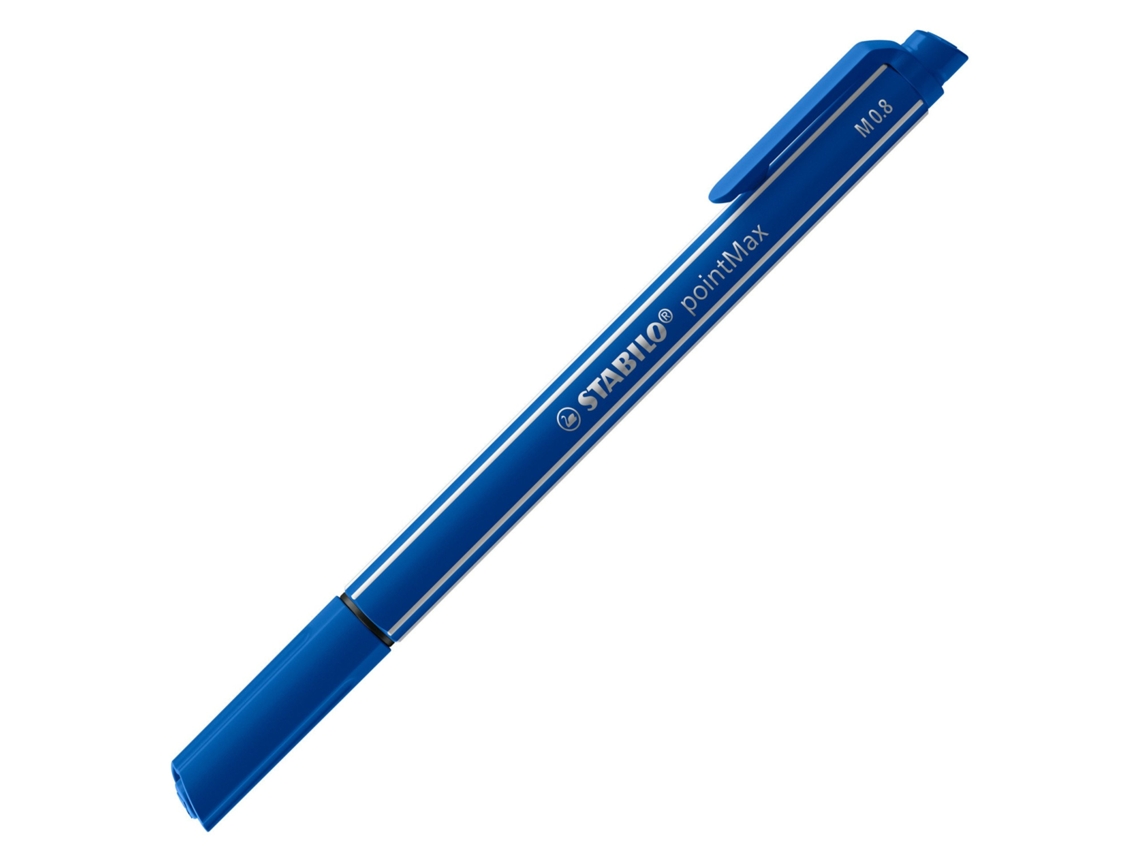Caneta marcadora de ponta fina STABILO Pointmax azul médio 1 peça