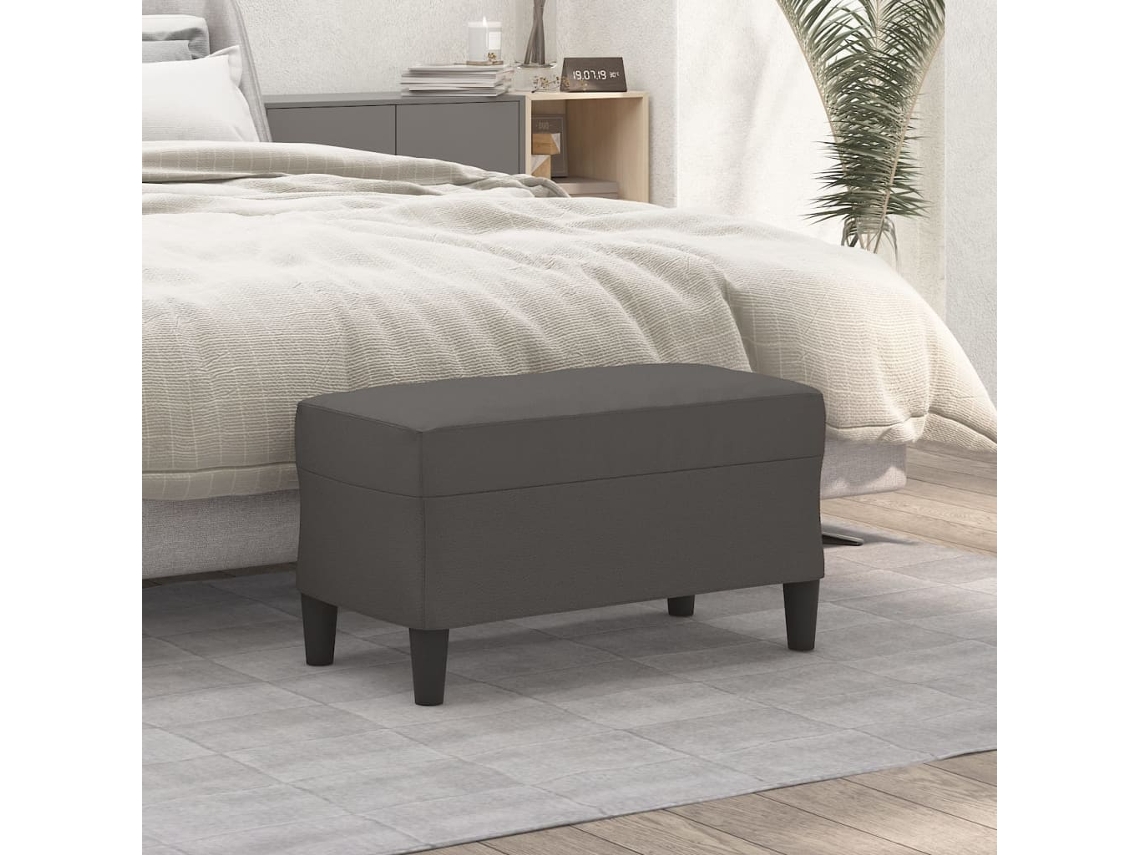 Vidaxl Banco 70x35x41 Cm Couro Artificial Cinza