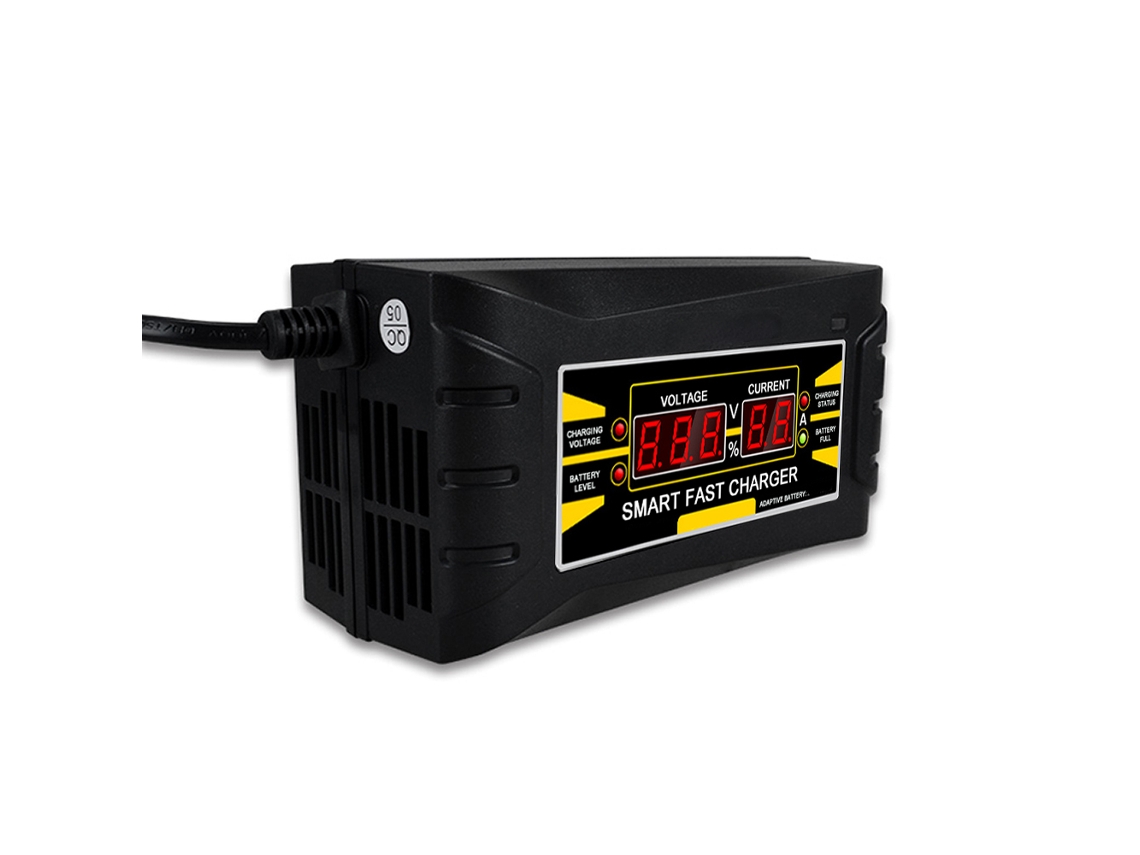 Carregador De Baterias 12v 10a Chumbo Ácido/gel Com Painel Lcd Plugue Eu